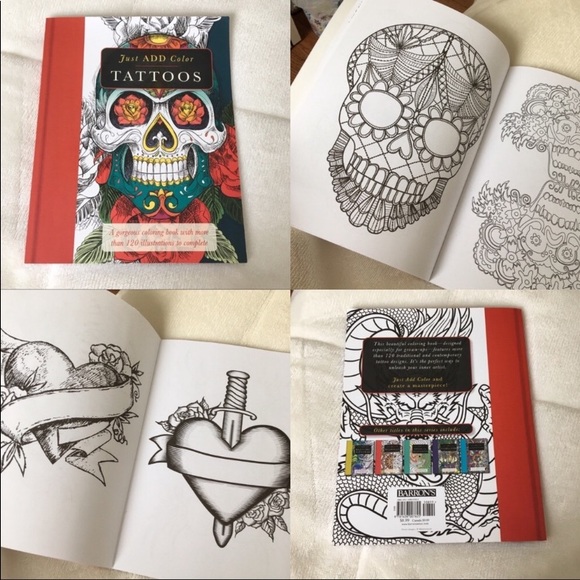 FREE⭐️ Tattoo Adult Colouring Book